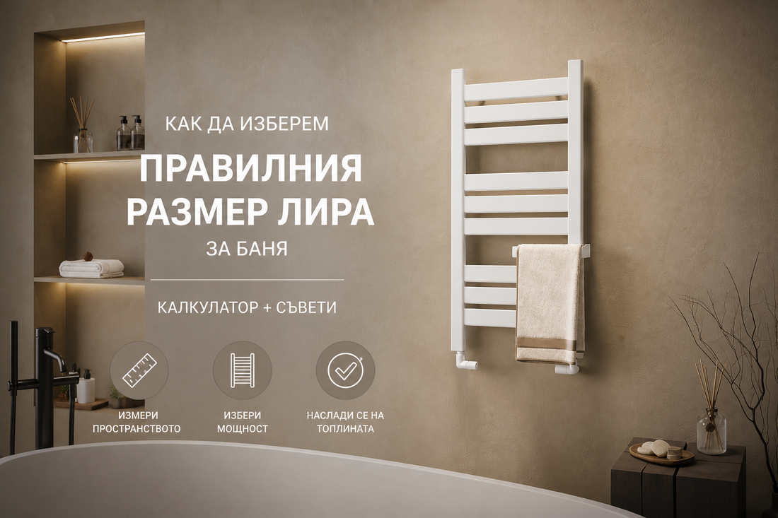 Как да изберем правилния размер лира за баня (калкулатор + съвети)