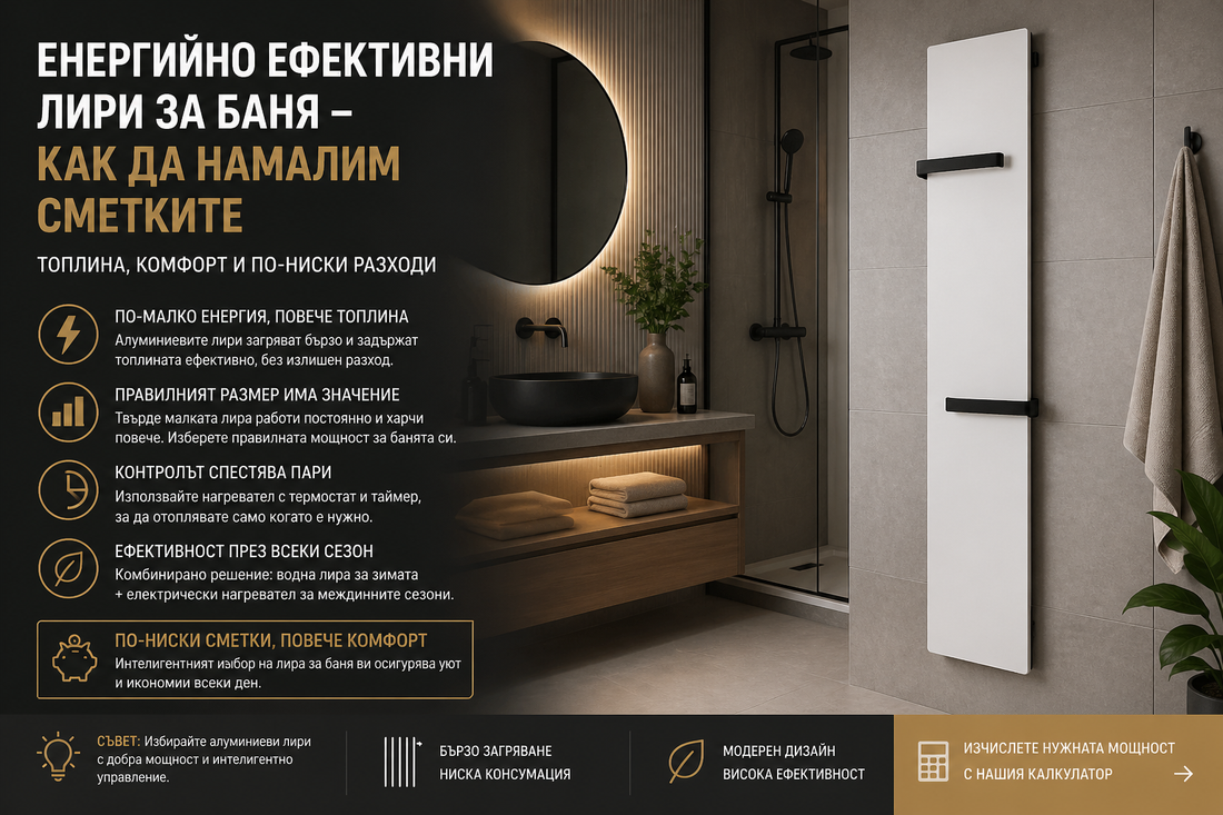 Енергийно ефективни лири за баня – как да намалим сметките